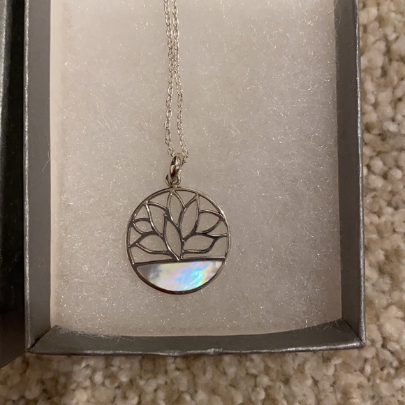 Boma Jewelry Sterling Silver Lotus Necklace - Picture 2 of 7